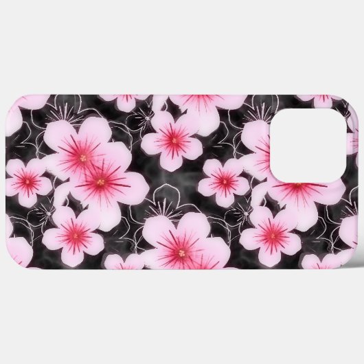 Summery Bright Pastel Roze Hibiscus Floral Pattern Case-Mate iPhone Case (Achterkant (horizontaal))