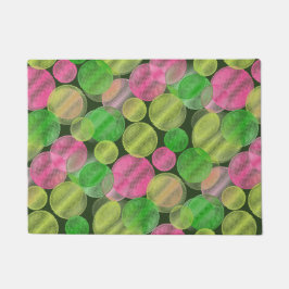Summery Bubbles in Groen en Roze Doormat Deurmat