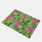 Summery Bubbles in Groen en Roze Doormat Deurmat (Schuin)