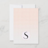 Summery Coral Peach to Gray Gradient Polka Dots Kaart (Achterkant)