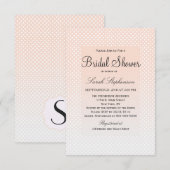 Summery Coral Peach to Gray Gradient Polka Dots Kaart (Voorkant / Achterkant)