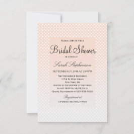Summery Coral Peach to Gray Gradient Polka Dots Kaart