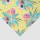 Summery Floral Pattern _ Geel Weefpapier Tissuepapier (Detail)