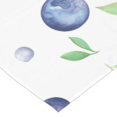 Summery Fresh Waterverf Blueberry Korte Tafelloper (Hoek)