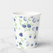 Summery Fresh Waterverf Blueberry Papieren Bekers (Rechts)
