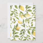 Summery lemons bladeren Bridesmaid Luncheon aangep Kaart (Achterkant)