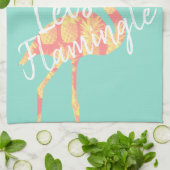 Summery Let's Flamingle Pineapples Flamingo Theedoek (Gevouwen)