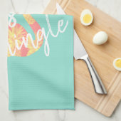 Summery Let's Flamingle Pineapples Flamingo Theedoek (Quarter Fold)