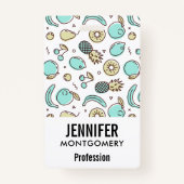 Summery Line Trekking van het fruitpatroon Badge (Voorkant)