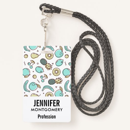 Summery Line Trekking van het fruitpatroon Badge (Achterkant met draagriem)