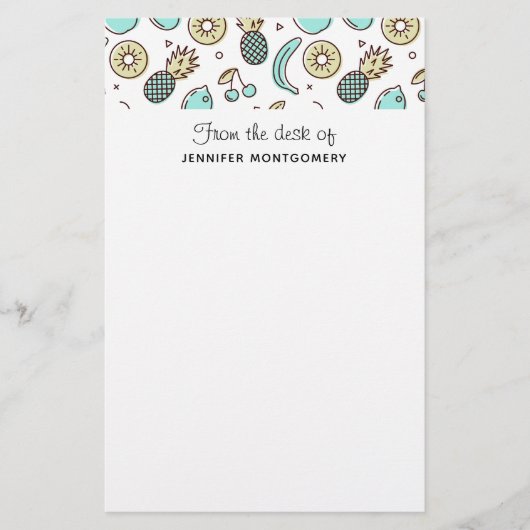 Summery Line Trekking van het fruitpatroon Briefpapier (Voorkant)