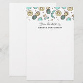 Summery Line Trekking van het fruitpatroon Briefpapier (Voorkant / Achterkant)