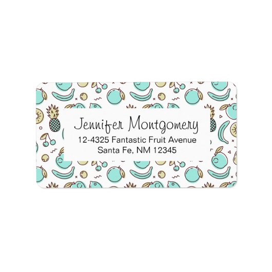 Summery Line Trekking van het fruitpatroon Etiket (Voorkant)