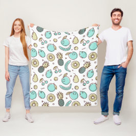 Summery Line Trekking van het fruitpatroon Fleece Deken