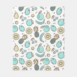 Summery Line Trekking van het fruitpatroon Fleece Deken