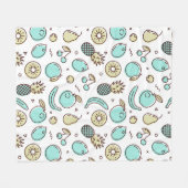Summery Line Trekking van het fruitpatroon Fleece Deken (Voorkant (Horizontaal))