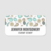 Summery Line Trekking van het fruitpatroon Naamplaatje (Voorkant)