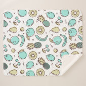 Summery Line Trekking van het fruitpatroon Sherpa Deken (Voorkant (horizontaal))