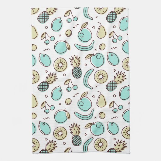 Summery Line Trekking van het fruitpatroon Theedoek (Verticaal)
