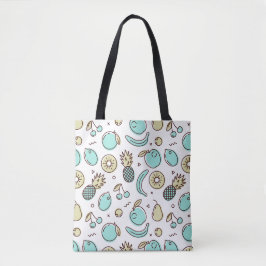 Summery Line Trekking van het fruitpatroon Tote Bag