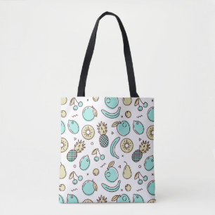 Summery Line Trekking van het fruitpatroon Tote Bag