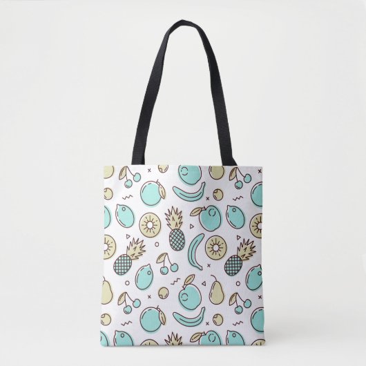 Summery Line Trekking van het fruitpatroon Tote Bag (Voorkant)