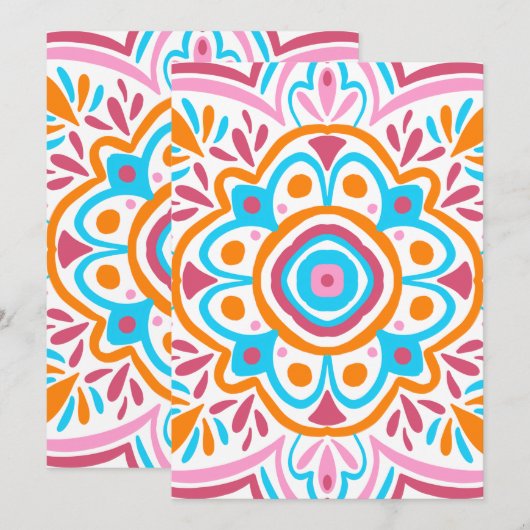 Summery mandala kaart (Voorkant / Achterkant)