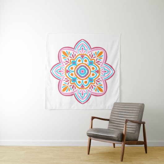 Summery mandala wandkleed (In situ)
