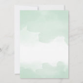 Summery Mint Green Waterverf Border Wedding Kaart (Achterkant)