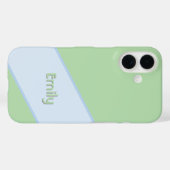 Summery mint hoesje met gepersonaliseerde naam (Achterkant (horizontaal))