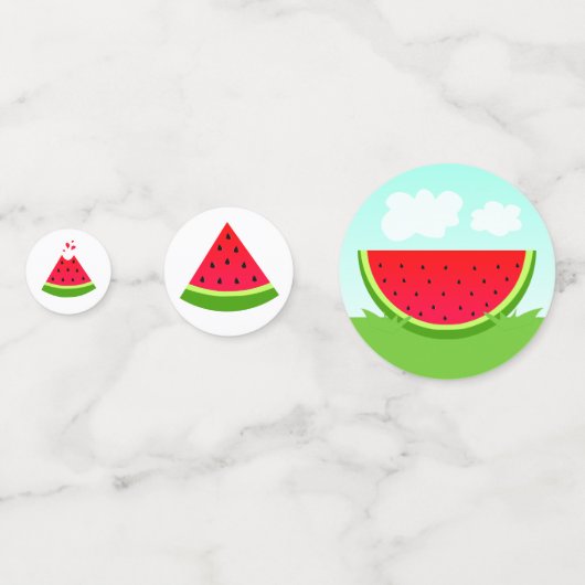 Summery Red Watermeloen kinderen Birthday Party Confetti (Voorkanten)