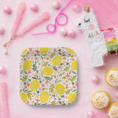 Summery roze limonade ventilator papieren bordje (Feest)