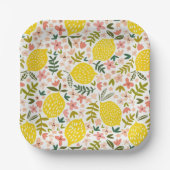 Summery roze limonade ventilator papieren bordje (Voorkant)