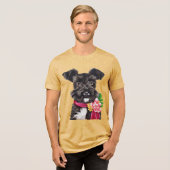 Summery Schnauzer Tri-Blend Shirt (Voorkant volledig)