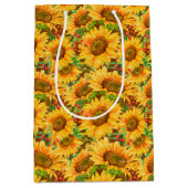 Summery Sunflower Gift Bag Medium Cadeauzakje (Voorkant)
