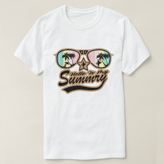 Summery Sunglass T shirt Design (Design voorkant)