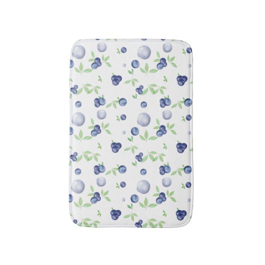Summery Waterverf Blueberry Badmat (Voorkant Verticaal)