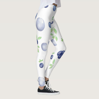 Summery Waterverf Blueberry Leggings