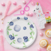 Summery Waterverf Blueberry Papieren Bordje (Feest)