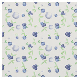Summery Waterverf Blueberry Stof