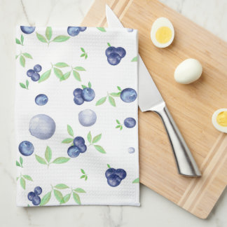 Summery Waterverf Blueberry Theedoek