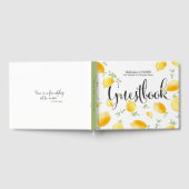 Summery Waterverf Lemon Wedding Gastenboek (Volledig)
