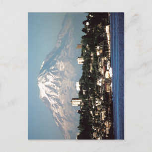 Summiere berg Rainier over Tacoma, Washington, VS Briefkaart