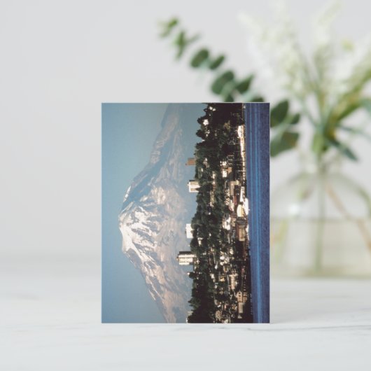 Summiere berg Rainier over Tacoma, Washington, VS Briefkaart (Staand voorkant)
