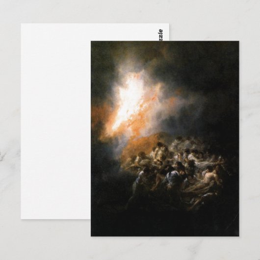 Summiere Beschrijving Incendio, fuego de noche. ?l Briefkaart (Voorkant / Achterkant)