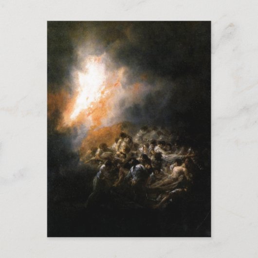 Summiere Beschrijving Incendio, fuego de noche. ?l Briefkaart (Voorkant)