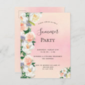 Summiere floralen koraalperappel briefkaart (Voorkant / Achterkant)