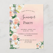 Summiere floralen koraalperappel briefkaart (Voorkant)