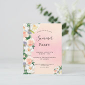 Summiere floralen koraalperappel briefkaart (Staand voorkant)