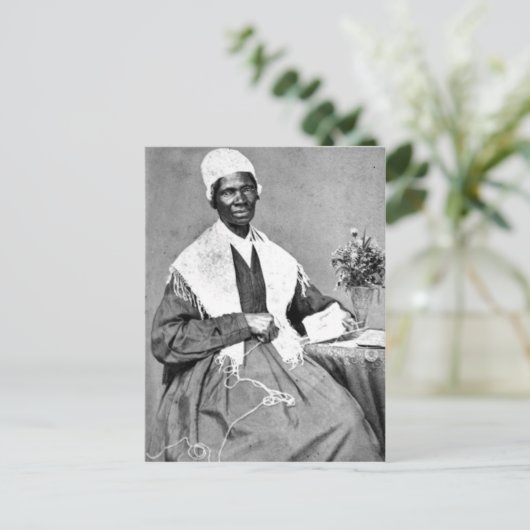 Summiere kaart bij bezoek van Sojourner Truth , 18 (Staand voorkant)